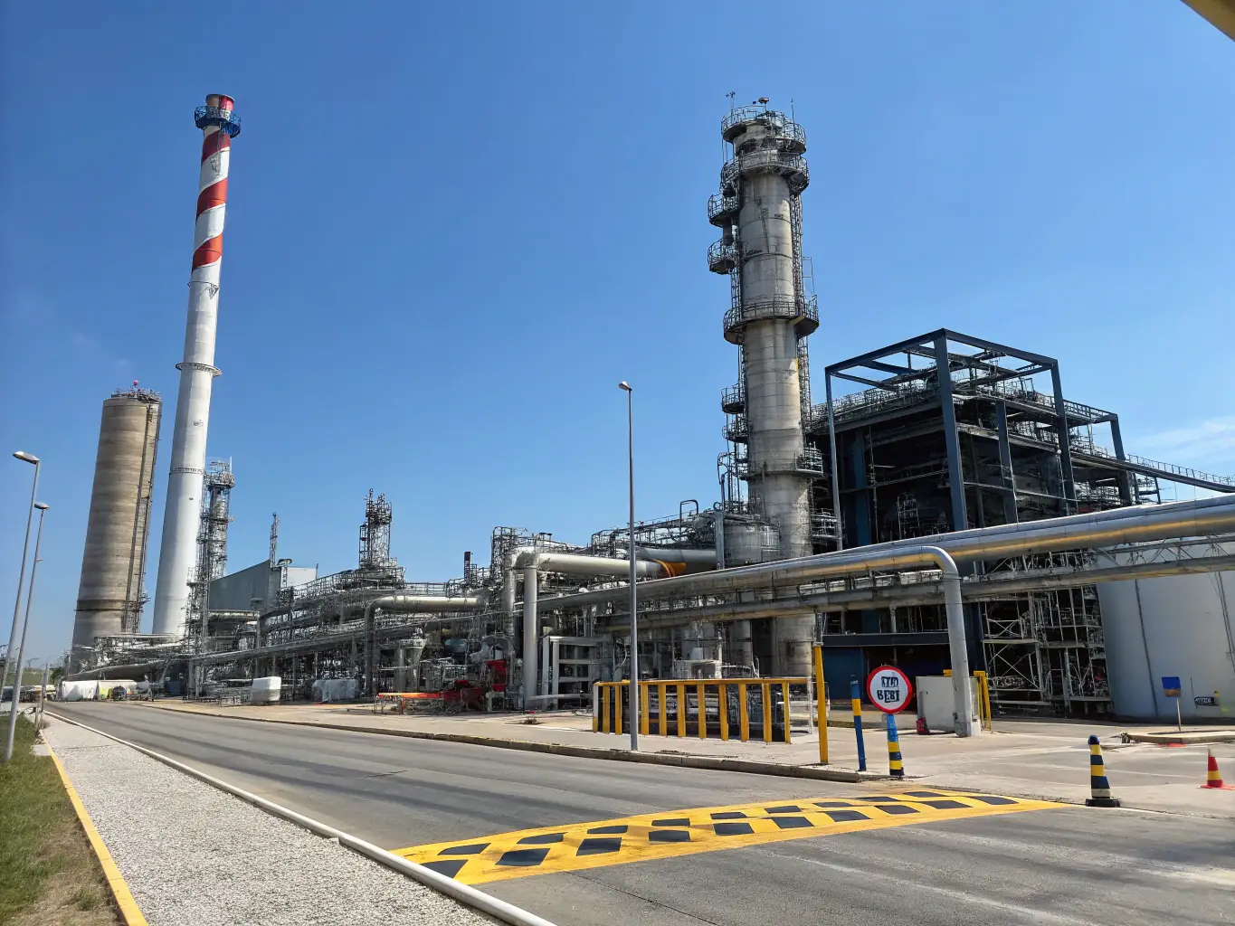 An industrial facility with advanced infrastructure, illustrating AxB Contracting's expertise in delivering specialized industrial construction services.